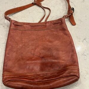 Frye Cognac Leather Crossbody Bag
